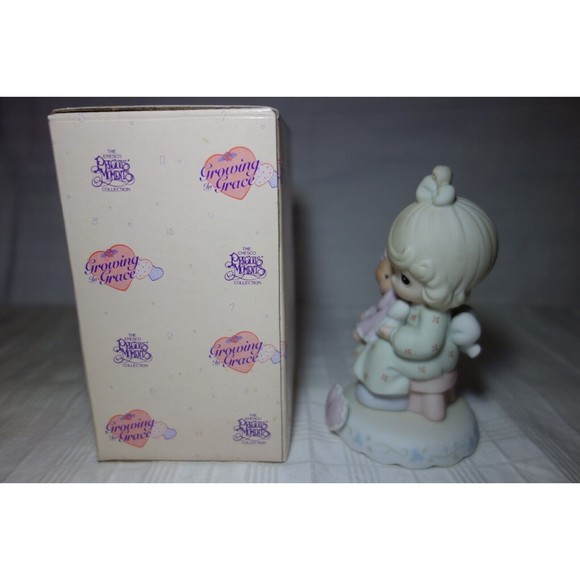Precious Moments Growing in Grace Age 4 Blonde Girl with Doll 1994 - 136239 - Picture 6 of 12